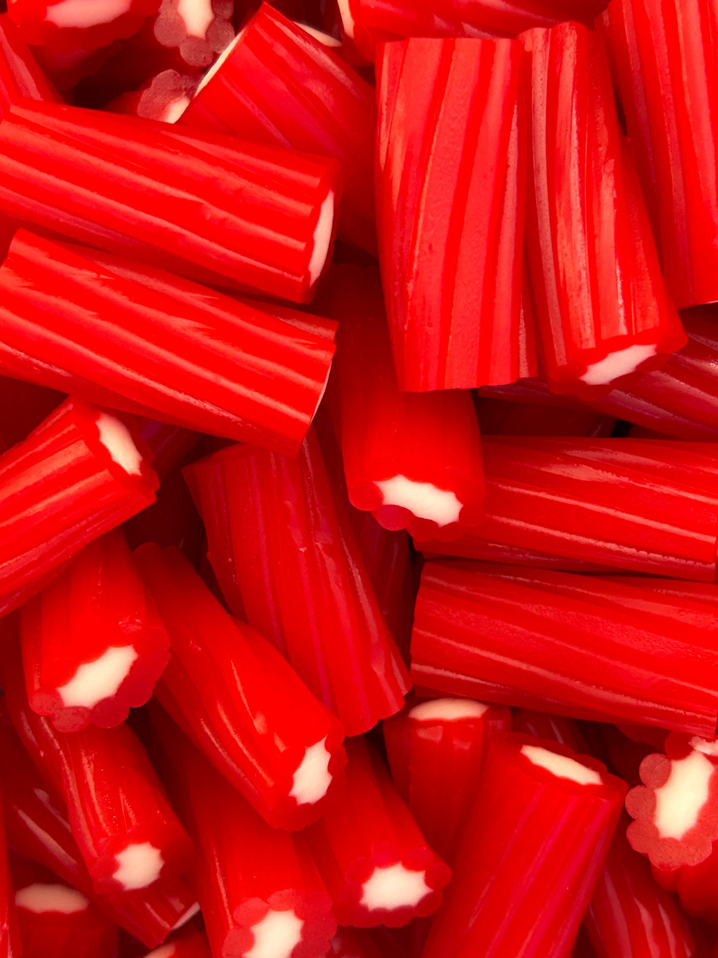 Câble cerise/crème lisse - 100g