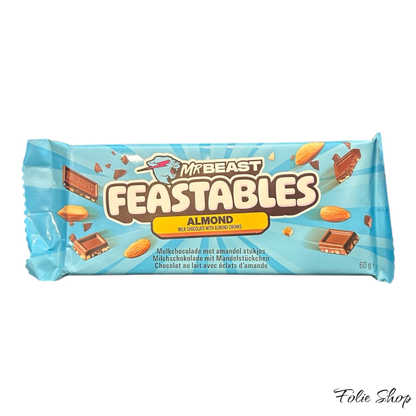 Mr Beast chocolat au lait et aux amandes (60g) - Vente à l'unité